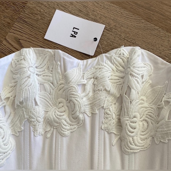 $158 LPA LACE CORSET TOP FOR LOVE LEMONS WEDDING BRIDAL STONE COLD FOX REVOLVE - Picture 5 of 8